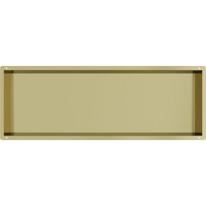 Mat goud RVS Inbouwnis met tegelflens 30x90x10cm - Inbouwnis badkamer en Douche