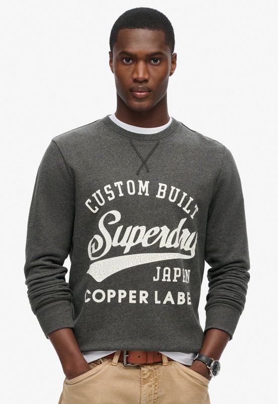 Superdry - Copper Label sweatshirt met ronde hals en afbeelding - Heren - Truien