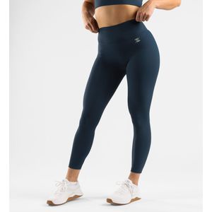 ZEUZ Sport Legging Dames High Waist - Sportkleding & Sportlegging Squat Proof voor Fitness & Crossfit - Hardloopbroek, Yoga Broek - 70% Nylon & 30% Elastaan - Marine Blauw Maat XXL