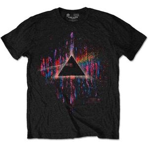 Pink Floyd - Dark Side Of The Moon Pink Splatter Heren T-shirt - XL - Zwart