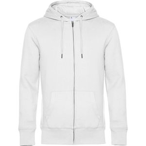 KING Zipped Hooded Sweatshirt B&C Collectie maat XS Wit