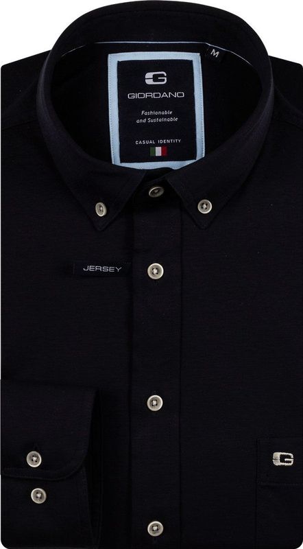 Giordano - Casual Overhemd - Donkerblauw