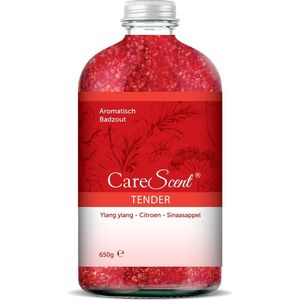 CareScent Tender Badzout | Bad Zout met Etherische Olie | Ylang ylang - Citroen - Sinaasappel | 650 gram