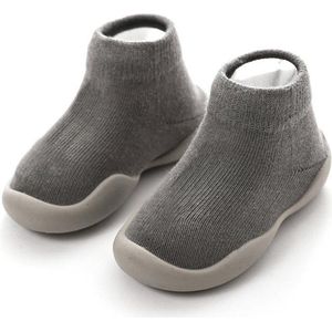 Antislip baby schoentjes - eerste loopschoentjes - schoenmaat 22-23 - 18-24 maanden (14cm) - grijs - Completebabyuitzet