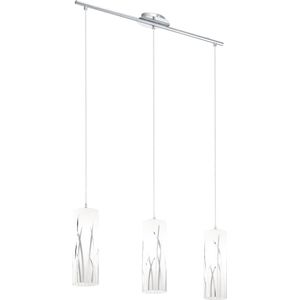 EGLO Rivato - Hanglamp - 3 Lichts - Wit, Chroom