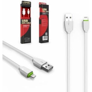 LDNIO LS04 USB oplaad kabel Geschikt voor: iPhone 5 5S 5C SE 6 6S 7 8 Plus X XS XR Max iPod touch 5 6