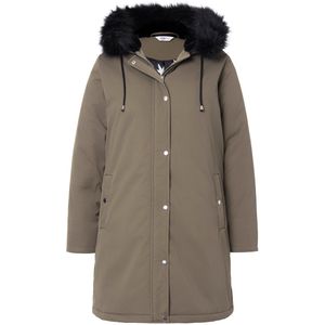 Angel of Style - Parka - Kaki - Oversized Pasvorm - Capuchon met Imitatiebont