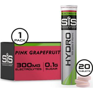 Science in Sport - SIS Go Hydro Bruistabletten - 300mg Elektrolyten - Pink Grapefruit Smaak - 20 Tabletten