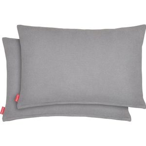 Blumtal Chenille Kussenslopen - Set van 2 - Zacht en met Blinde Rits - Kussenhoes 30 x 50, Grijs