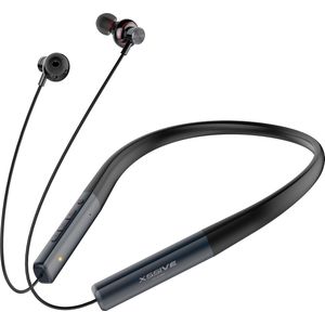 Xssive BTNB01 - Sport Oordopjes - Bluetooth Oortjes met Nekband - Draadloze Oordopjes - Extra lange batterijduur - Earbuds voor Sporten, Fitness, Hardlopen - Zwart
