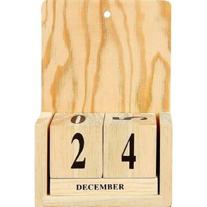 Creotime Kalender met datum , afm 13x5,5x19,2 cm, populier, 1 set