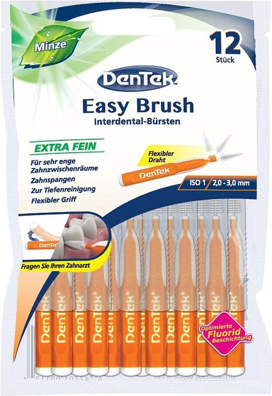 Dentek - Easy Brush - Interdentale Brossen - 12 Stuks - Met Fluoride