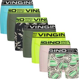 Vingino Boxer-B-SO241 7 Week 7 pack Jongens Onderbroek - Multicolor Army Green - Maat S