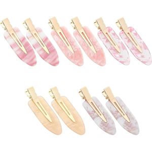 Allecto Premium - Haarclips zonder vouw, acryl hars, 10 stuks, voor kappers, pony, golven - Vrouw Meisje Make-up