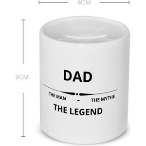 Akyol - dad the man the mythe the legend Spaarpot - Papa - de legendarische vader - vader cadeautjes - vaderdag - verjaardag - geschenk - kado - vader artikelen - 350 ML inhoud