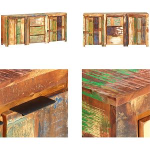 vidaXL Dressoir met 3 lades en 4 deuren massief gerecycled hout - Dressoir - Dressoirs - Kast - Kasten