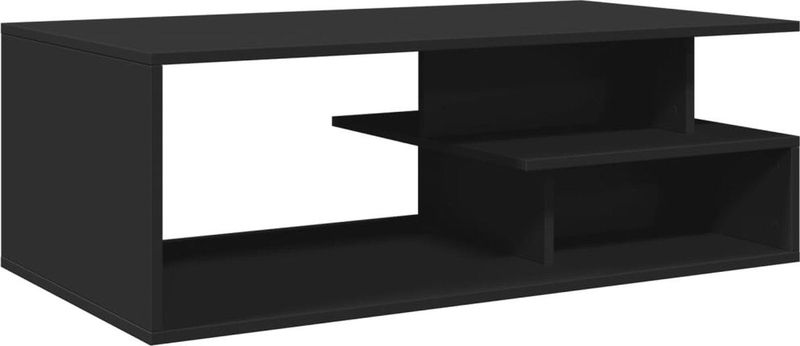 vidaXL - Salontafelx55x35 - cm - bewerkt - hout - zwart