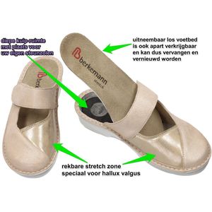 Orthopedische Slippers - Zwart - Echt Leer - Klittenbandsluiting