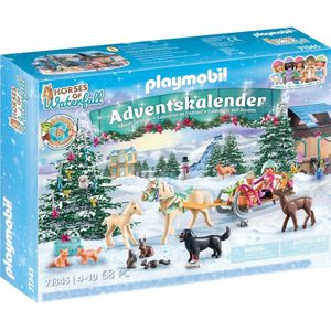 PLAYMOBIL Adventskalender Paarden: kerst sleerit - 71345