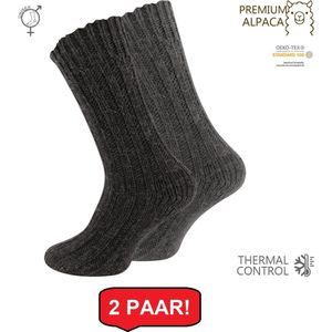 Werksokken heren 39 42 - Noorse sokken - Thermo - Alpaca wol grof gebreid