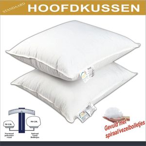 Hotel Hoofdkussen 60x70cm 100% katoen percal tijk set van 2 stuks Wit