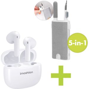 iMoshion Aura Earbuds Inclusief 5-in-1 Oordopjes Reinigingskit - Draadloze Oordopjes - Wit