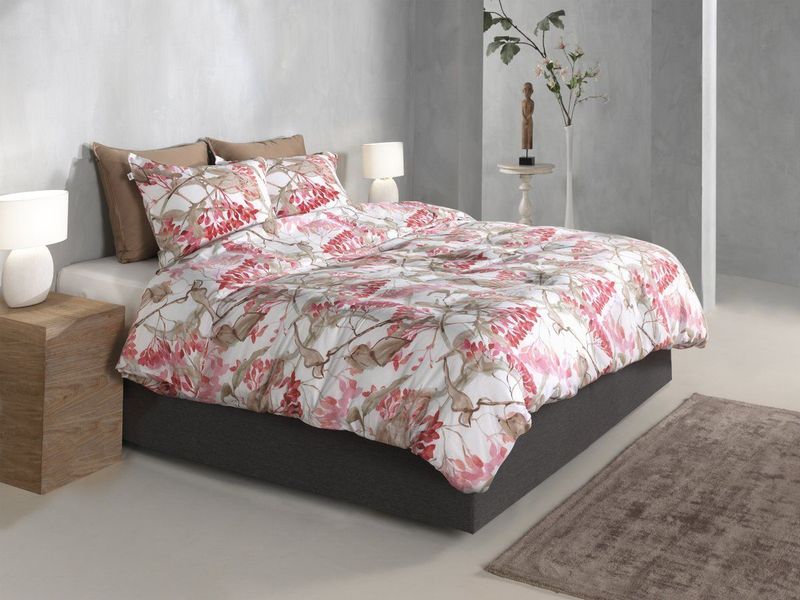 Zohome - Dario - Dekbedovertrek - Wit - 100% Katoen-Satijn - 140x220 cm + 1 sloop 60/70 cm