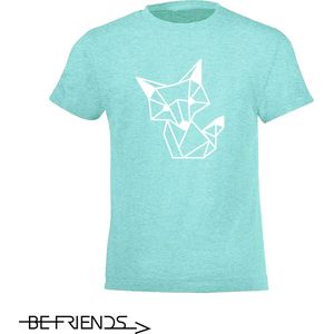 Be Friends T-Shirt - Vos - Vrouwen - Mint groen - Maat S
