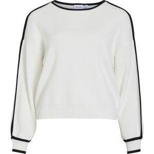 Vila Trui Viloca O-neck Stripe Knit Top 14110915 White Alyssum/black Line Dames Maat - S