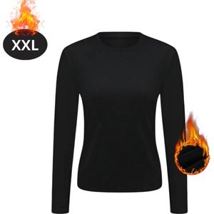 Nivard Thermokleding Dames - Thermoshirt - Polyester - Winter - Lange Mouwen - Zwart - M