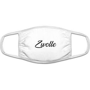 Zwolle mondkapje | gezichtsmasker | bescherming | bedrukt | logo | Wit mondmasker van katoen, uitwasbaar & herbruikbaar. Geschikt voor OV