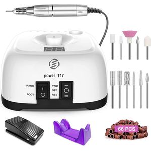 Equivera Nagelfrees - Nagelfrees set - Nagelfrees elektrische - Nagelfrees Electrisch - Nagelfrees Manicure Pedicure - Manicure set - Manicureset - Pedicureset - Pedicure set - Nagelfrees Machine - Elektrische nagelvijl voor gelnagels - Nagelfreesmac