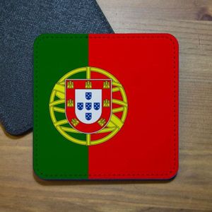 ILOJ onderzetter - Portugese vlag - vlag van Portugal - vierkant