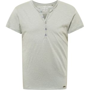 Key Largo - Shirt - Pastelgroen - Henley Hals - Kwartmouw