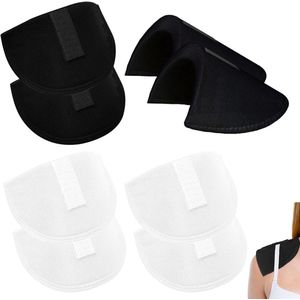 Shoulder Pads - Pack of 8 - Removable Shoulder Pads voor Dames - Verbeter Temperament - Schouderpad met Klittenband Bevestiging - Geschikt voor Mannen - Vrouwen Kostuums - Jassen - Overhemden - Jurken