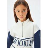 Rechte kraag Met kleurblokken Sweatshirt