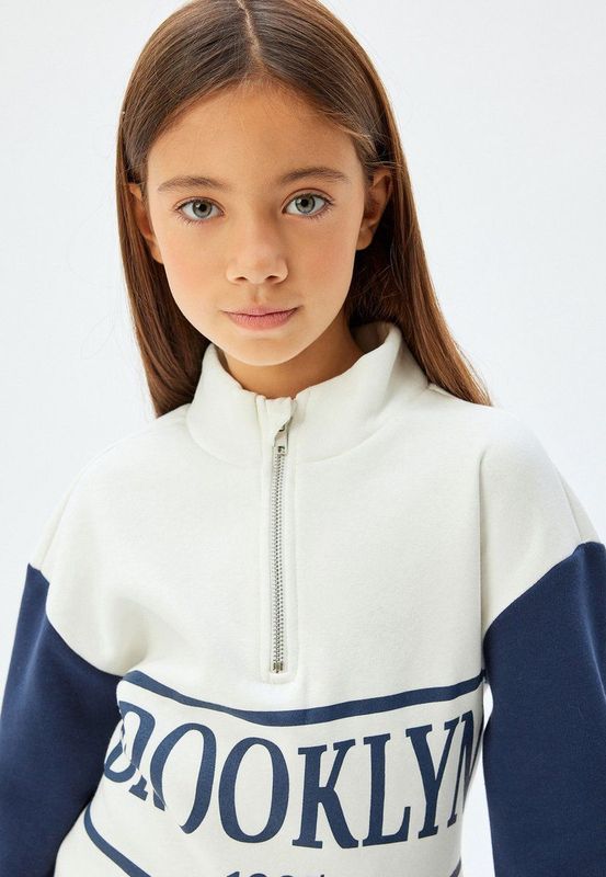 Rechte kraag Met kleurblokken Sweatshirt