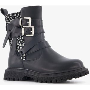 Blue Box meisjes biker boots met stippen zwart - Maat 28