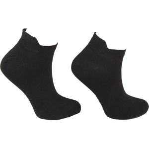 6-Pack Soga Lage Katoenen Sneaker Sokken Basic Zwart - Unisex - Maat 46-50