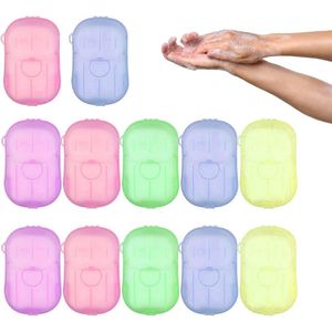 Disposable Paper Soap - 240 Sheets for Outdoor Travel Camping (12 Boxes)
