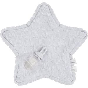 Baby's Only Gebreid speendoekje - Speenknuffel ster Reef - Dusty Grey - 100% ecologisch katoen