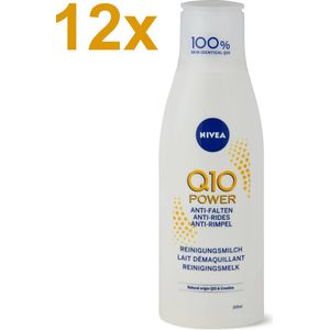 NIVEA - Q10 Power - Reinigingsmelk - Anti-Rimpel - 12x 200ml - Voordeelverpakking