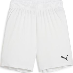 PUMA teamGOAL Shorts Jr Unisex Sportbroek - Puma Wit-Puma Zwart - Maat 140