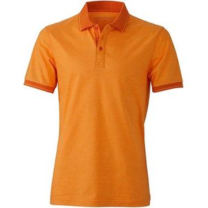 James and Nicholson Heren Heide Polo (Sinaasappelmelange/ donker oranje)