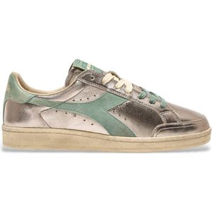 Diadora - Prestige Metal Used - Leren Sneakers - Zilver - Casual