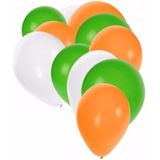Ballonnen groen/wit/oranje 30 stuks