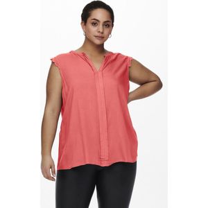 Only Carmakoma Carmumi Mouwloze Top Tea rose 52 / Viscose / Koraal/roze