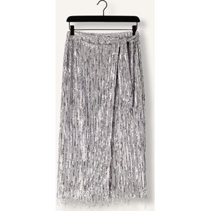 IBANA - SIERA - Plooirok - Grijs - Polyester - Zilverkleurige Pailletten