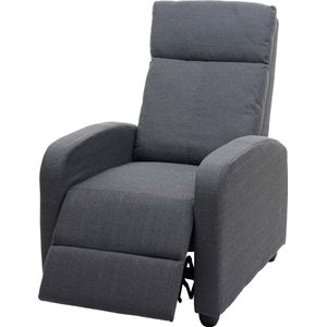 TV-fauteuil MCW-F76, relaxfauteuil, verstelbare relaxfunctie stof/textiel ~ lichtgrijs