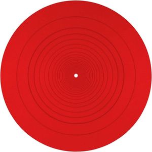 Allecto Plus - Draaitafelmat Siliconen - Ø30 cm - Antistatisch en Antislip - Platenspeler LP-Slipmat - Vervangende Accessoires voor Vinylplaten - Rood